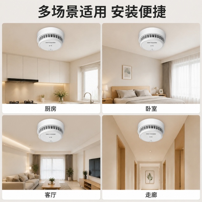 [主图-4] 多场景适用安装方式展示
[氛围风格] 生活化场景展示，清晰易懂
[画质] 清晰商业拍摄，场景真实自然
[元素] 保持本产品外观结构颜色与原图一致，采用四宫格排版展示四个适用场景：上左厨房预览效果