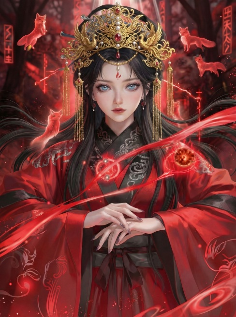 去掉头上的原有装饰，替换为华丽的黄金头饰预览效果