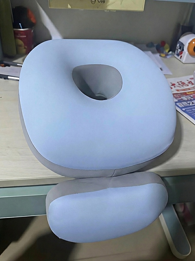 将图片里午睡枕与胸垫连接处的拉链隐藏，其他元素保持不变