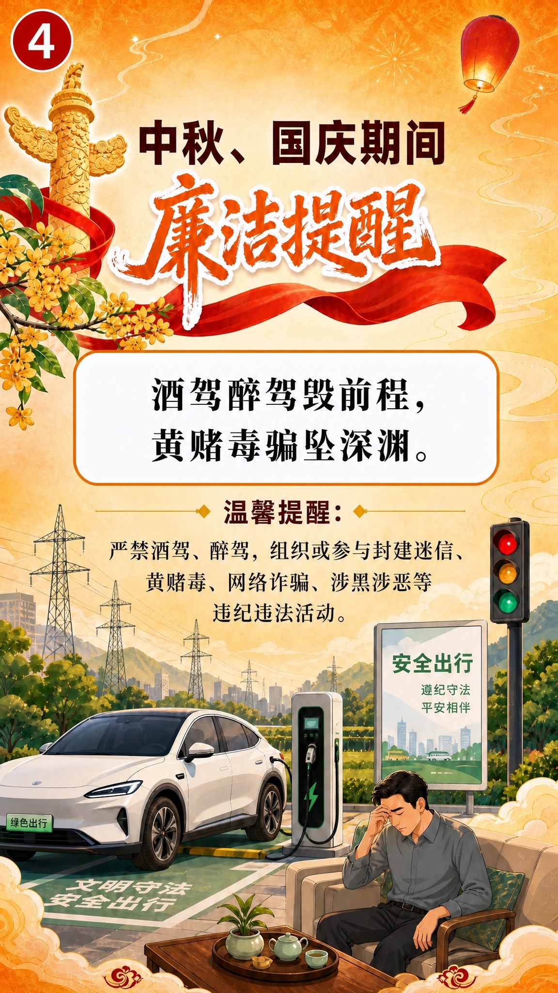 在原图基础上，统一字体规范：1. 主标题"中秋、国庆期间"统一… - 图片创意预览