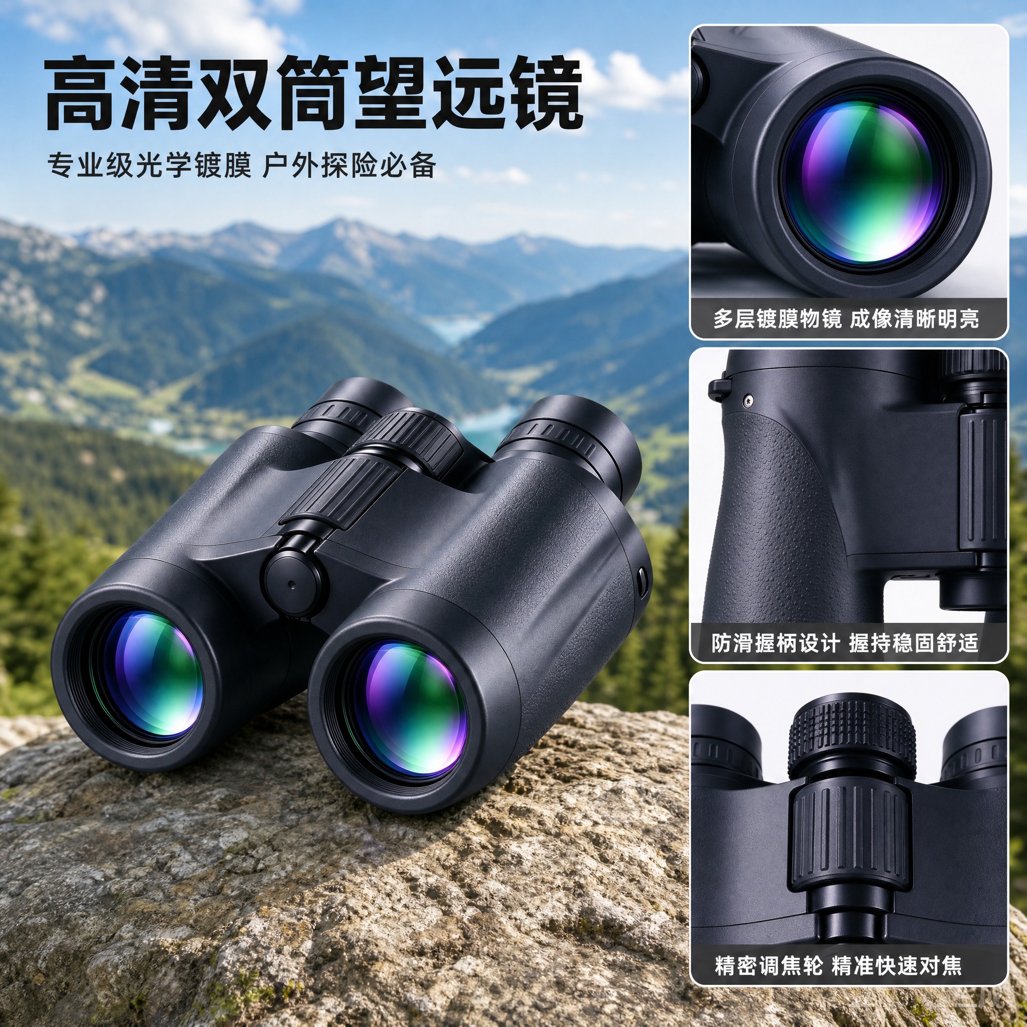 [单张主图] 双筒望远镜 专业品质细节展示型主图 主图目标是产… - 图片创意预览