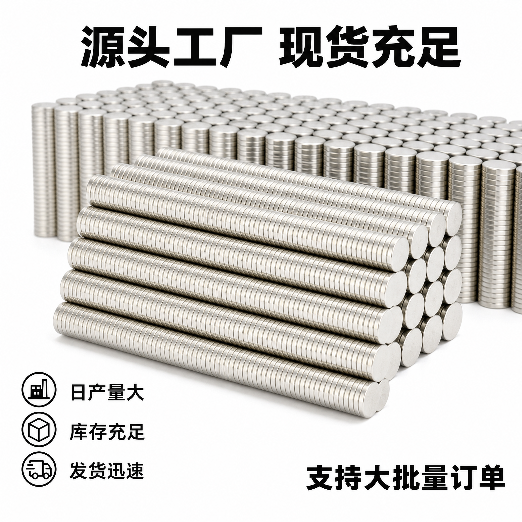 [主图-3] 工厂批量实力展示，白底黑字风格。 [统一基调]… - 图片创意预览