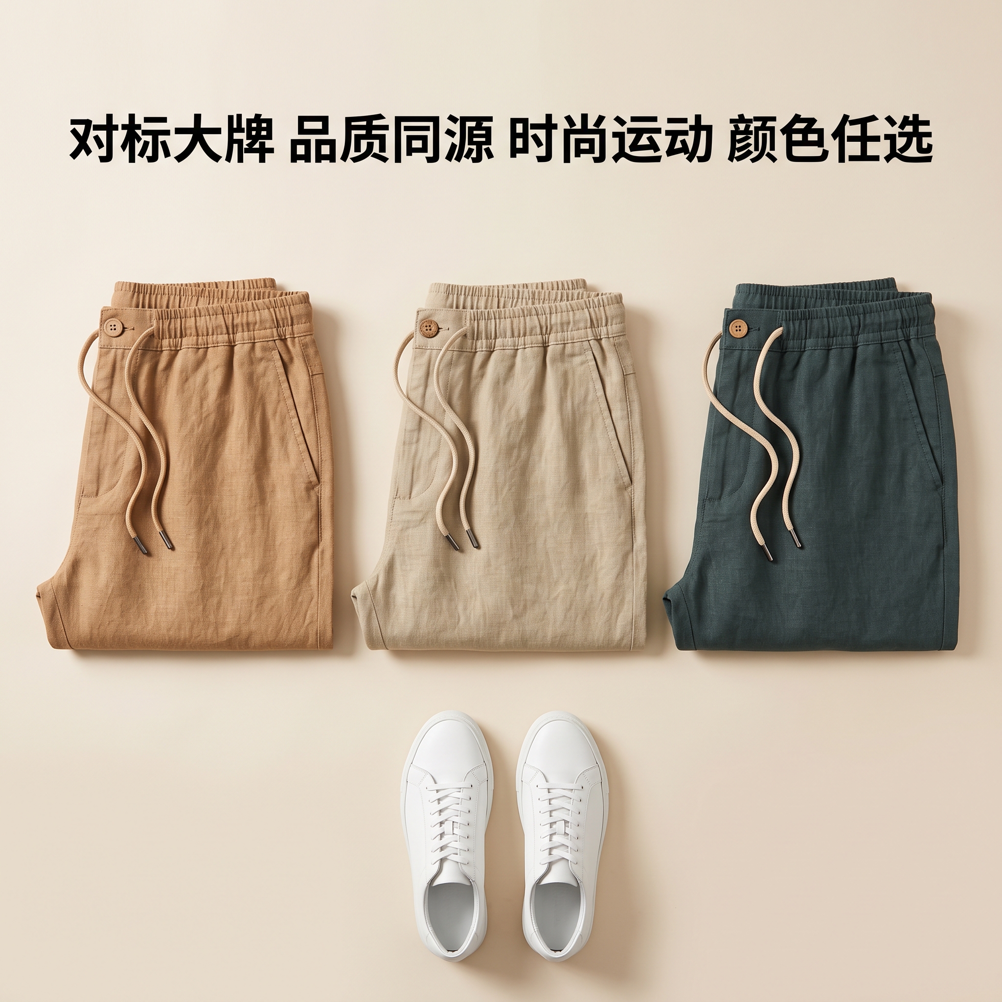电商风格颜色选配图，1:1正方形超清图，画面中央横向整齐排列三… - 图片创意预览