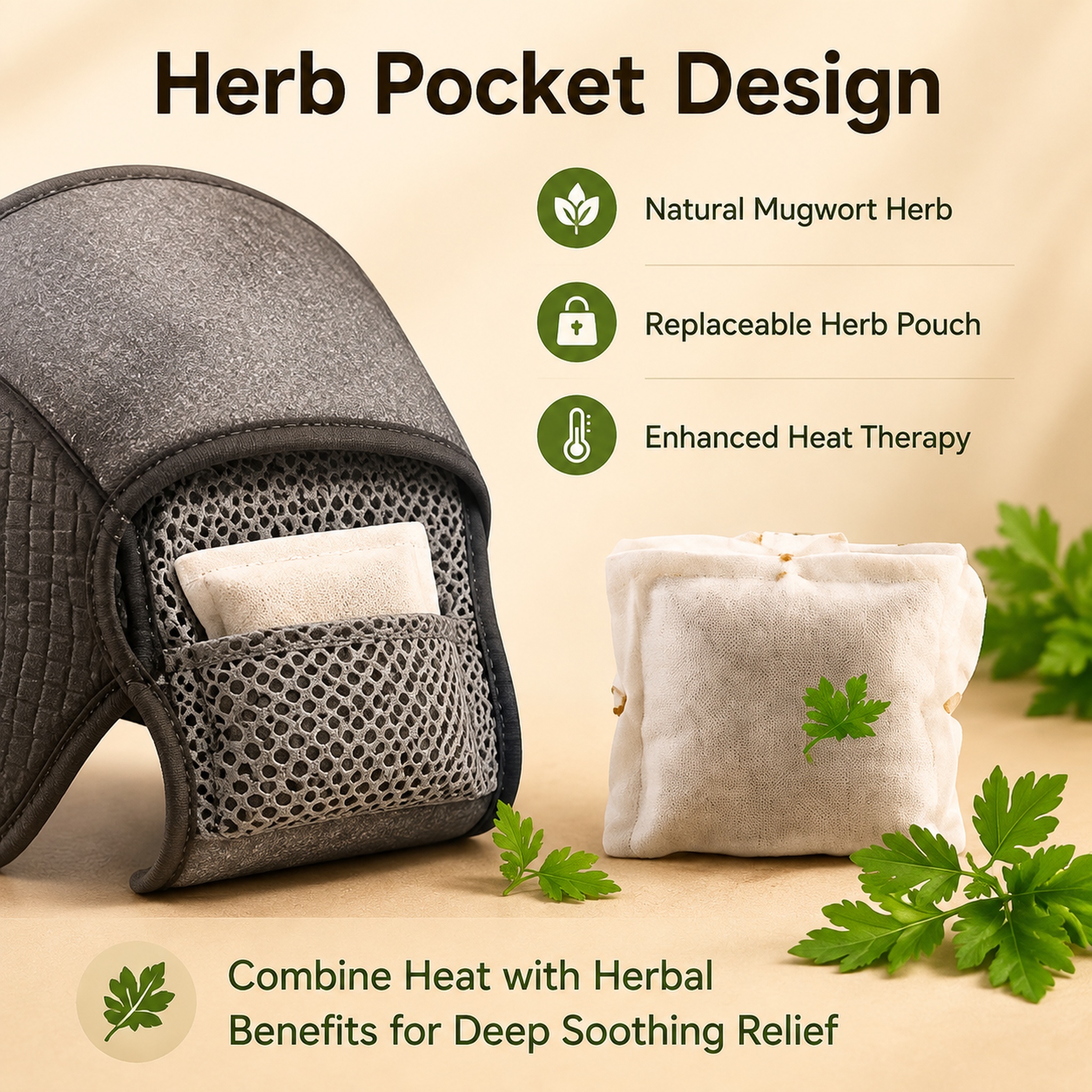 Moxa herb pouch feature infogra… - 图片创意预览