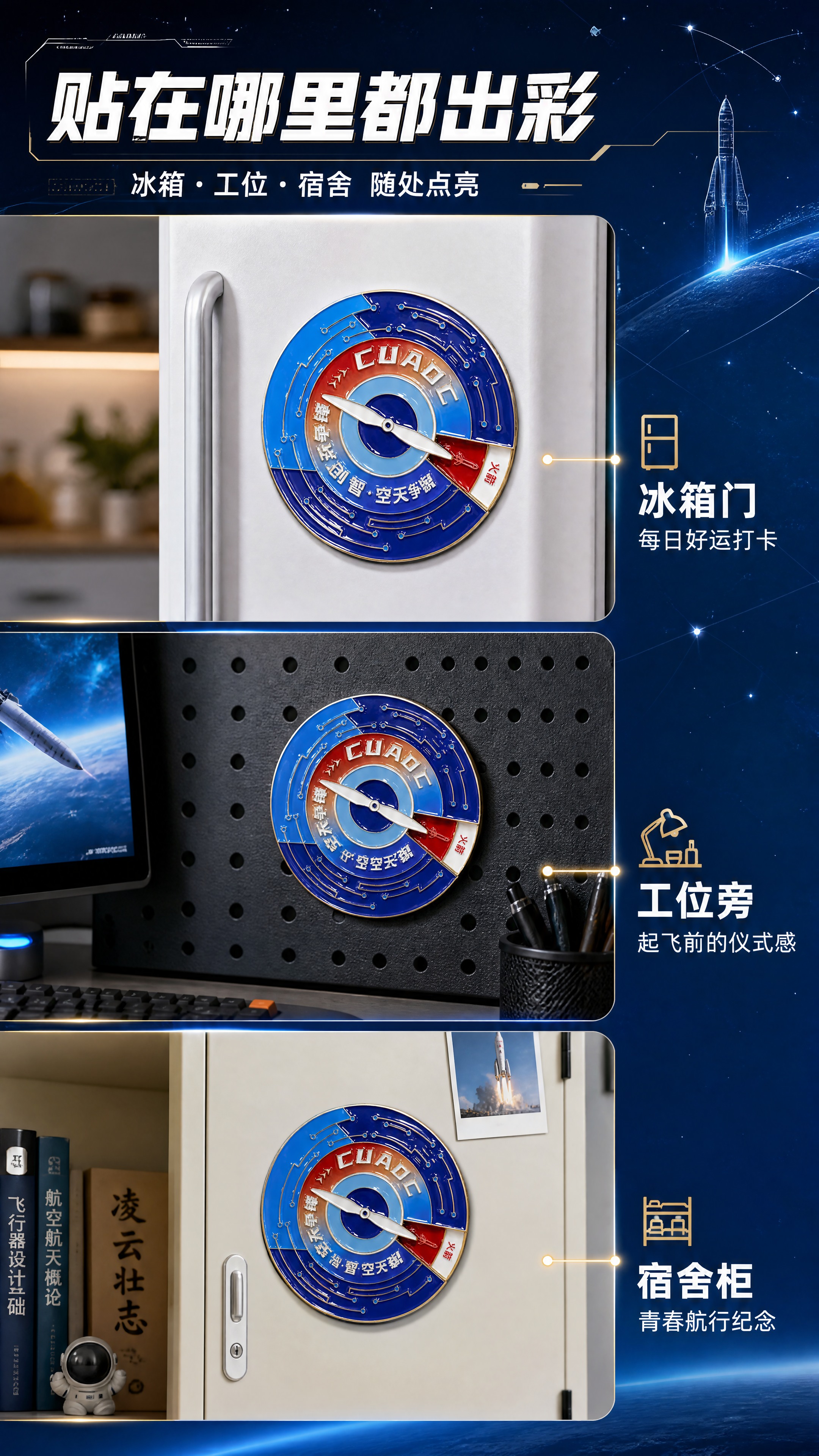 [商品] 使用【图1】航迹·桨叶之轮旋转冰箱贴；保留圆形结构、… - 图片创意预览
