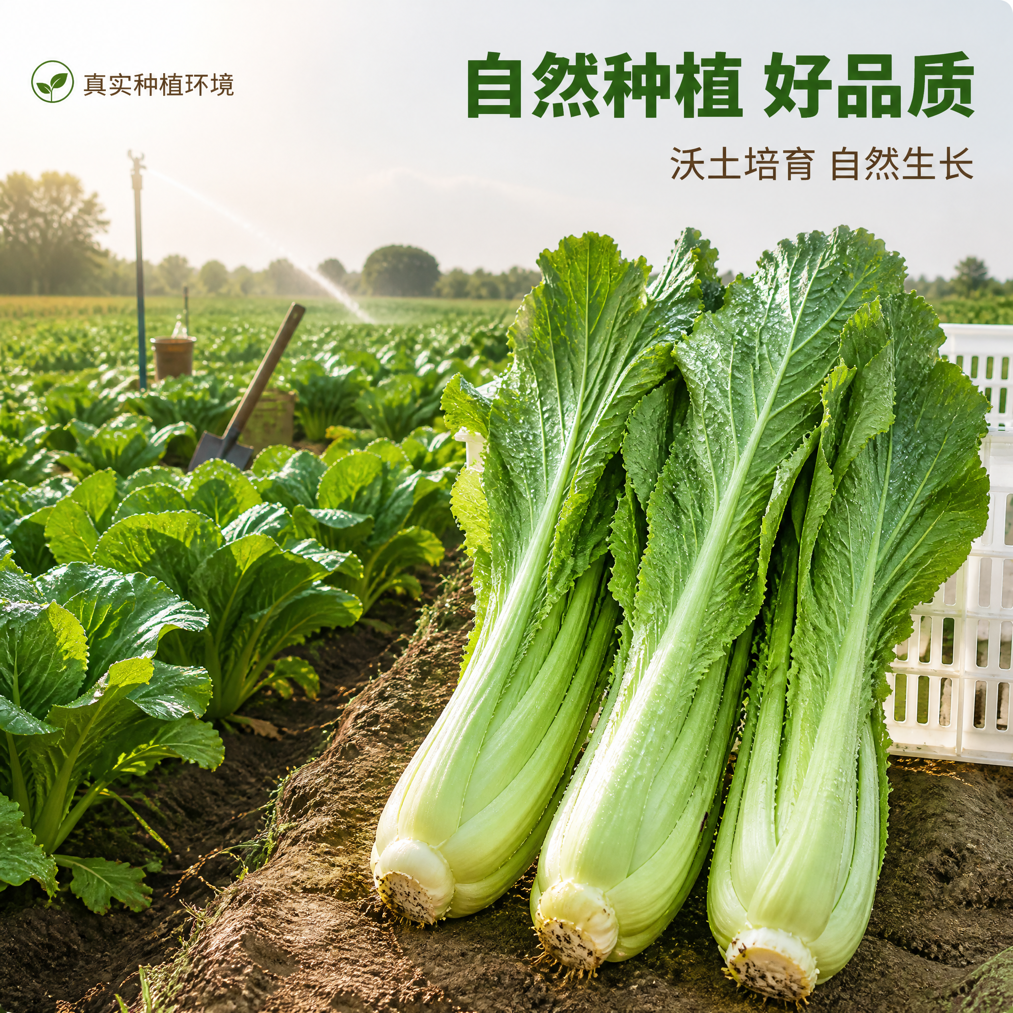 [主图-2] 芥菜 种植环境与生长场景主题。 [统一基调] 整… - 图片创意预览
