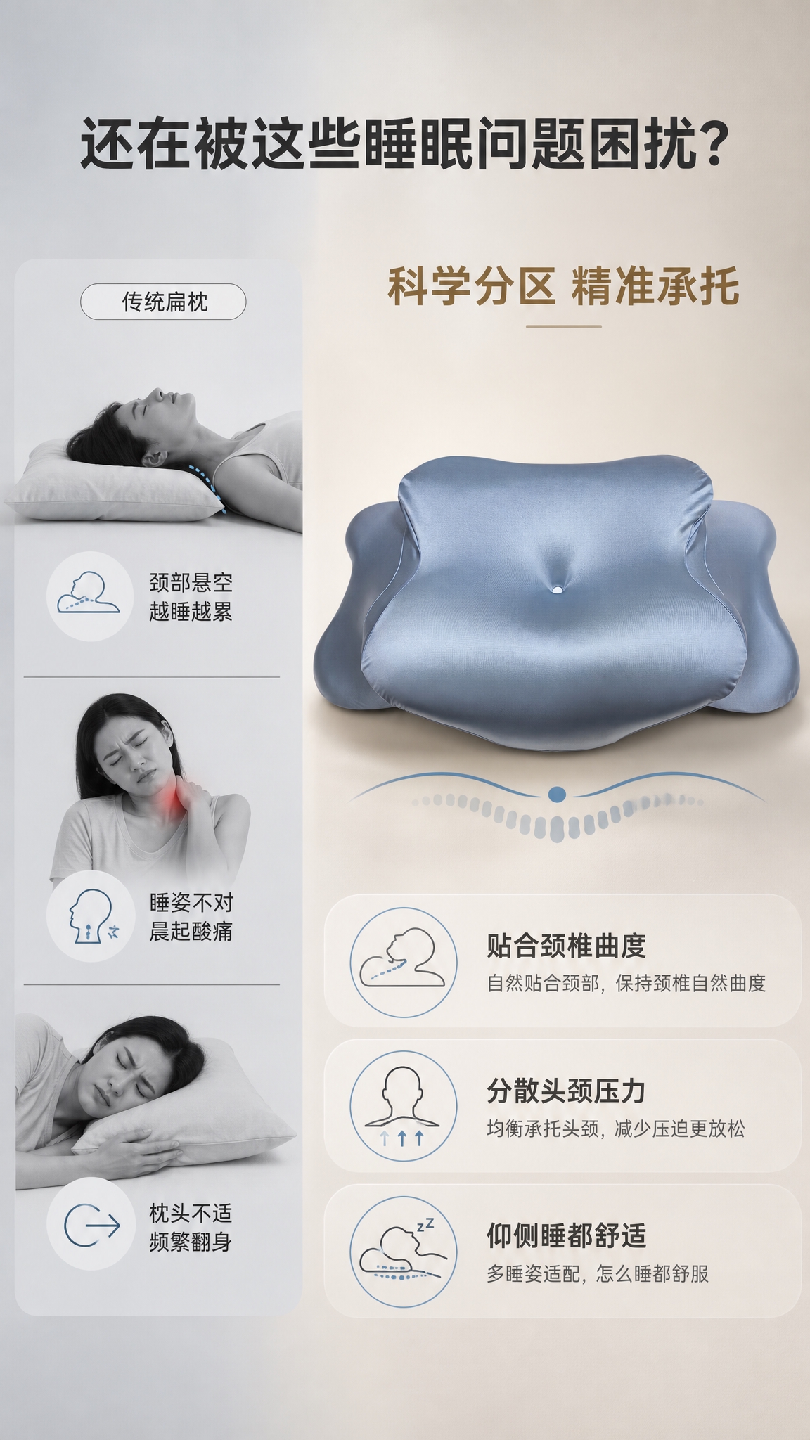 [商品] 使用【图2】雾霾蓝色蝶形护颈记忆枕；保留蝶形轮廓、中… - 图片创意预览