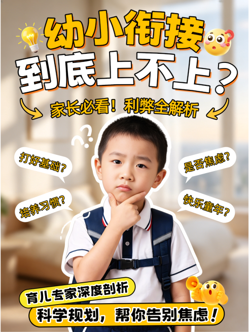 教育行业小红书吸睛封面人像封面小升初衔接预览效果