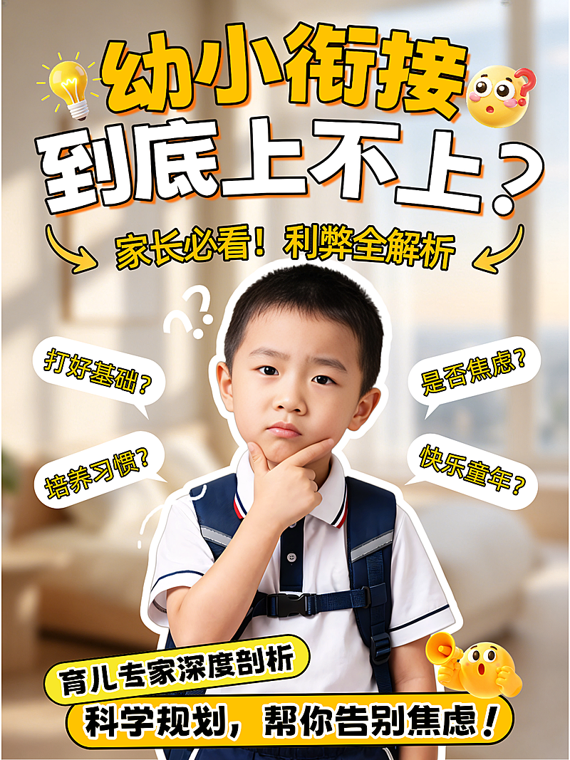 教育行业小红书吸睛封面人像封面小升初衔接