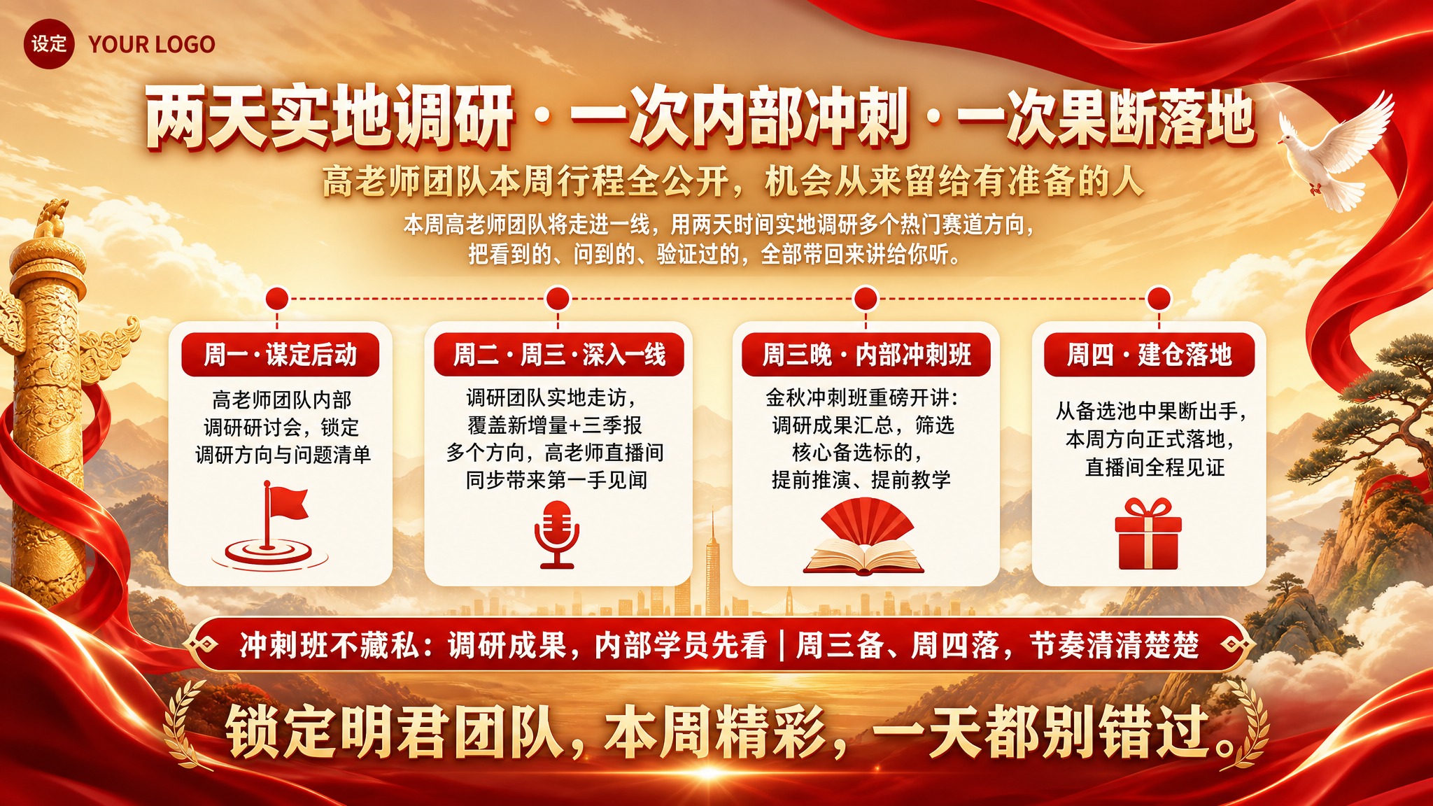 参考图版式骨架复刻：保留参考图的顶部大标题区 + 中部时间轴日… - 图片创意预览