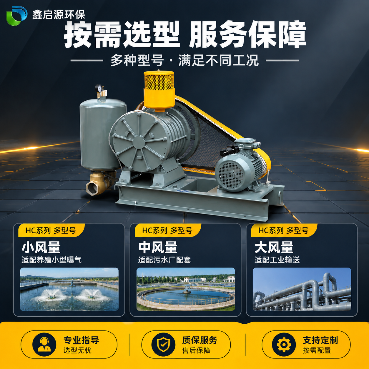 [单张主图] 罗茨鼓风机选型服务图修改版。在左上角品牌位添加鑫… - 图片创意预览