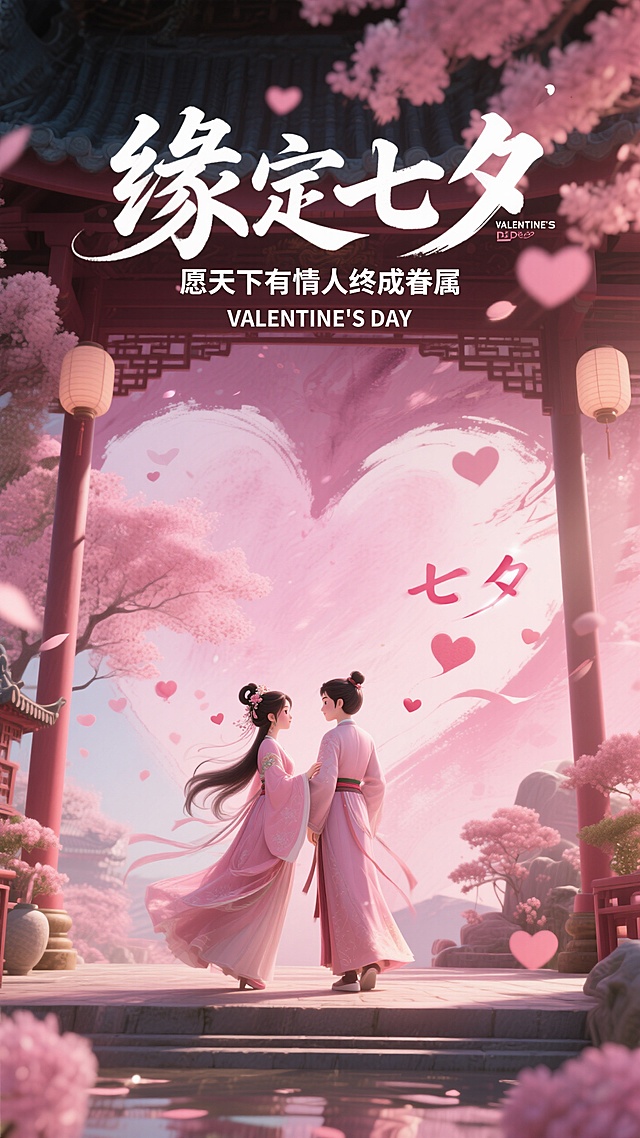 七夕相遇，愿天下有情人皆成眷属