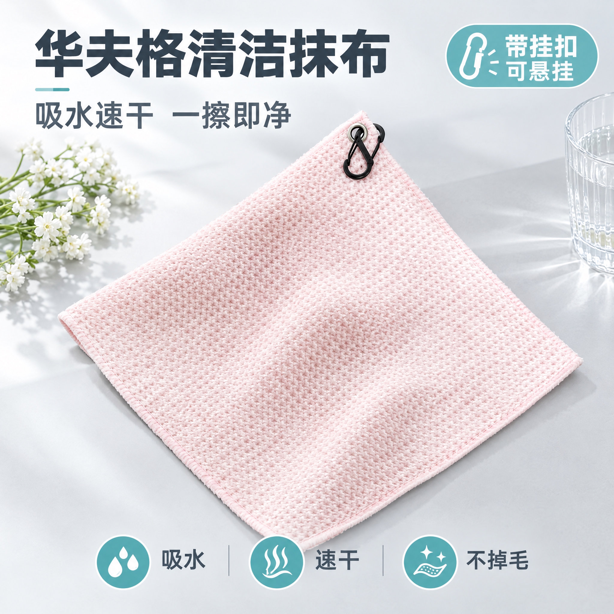 [主图-1] 首图 产品识别与购买欲。展示浅粉色带黑色挂扣的华… - 图片创意预览