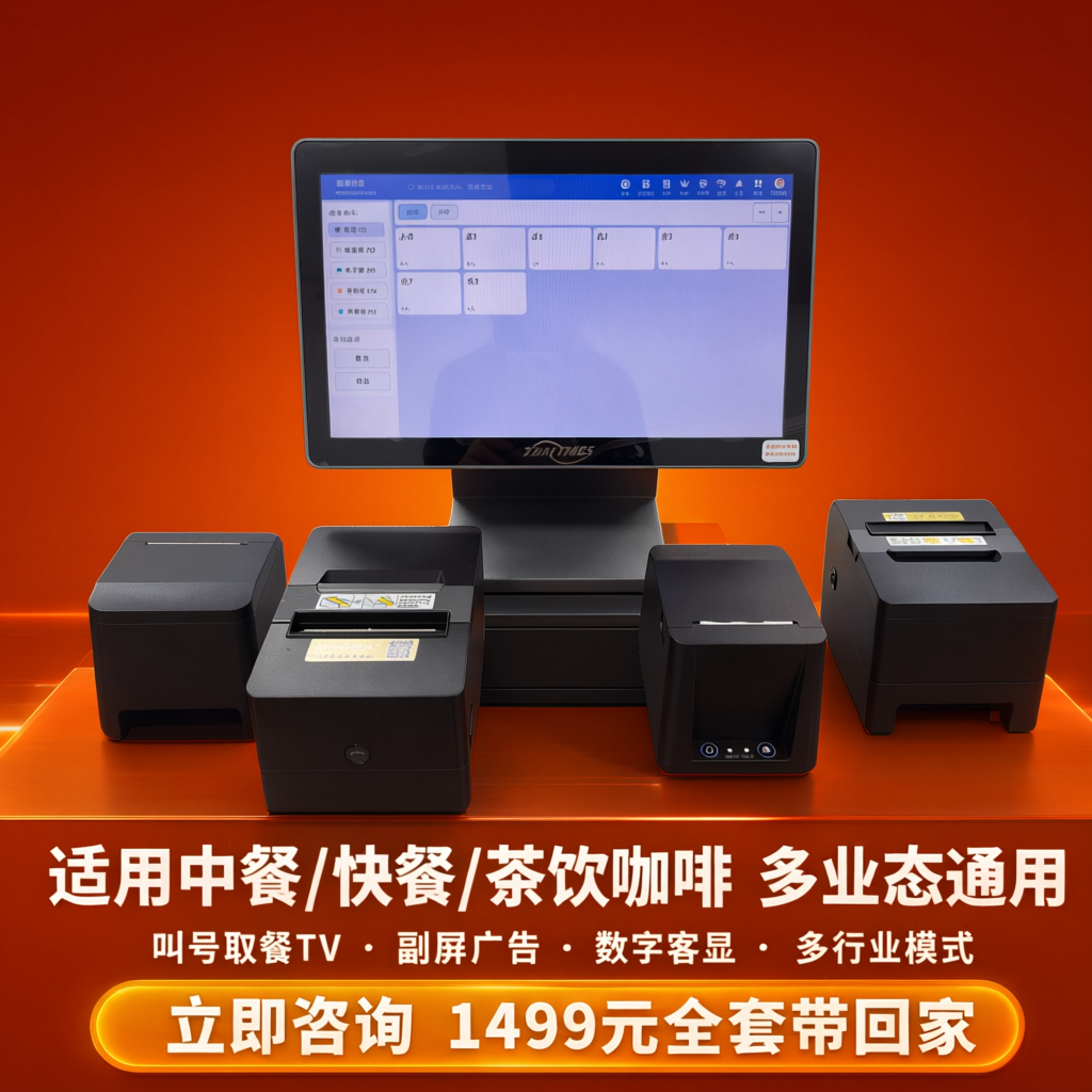 餐饮收银系统投流广告图第4张（收尾转化图），与前三张统一橙红电… - 图片创意预览
