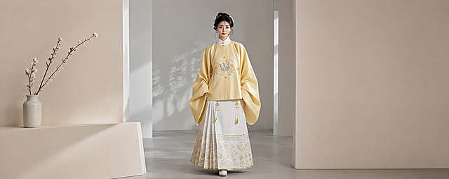 将这张汉服图片调整为750x300的宣传图，保留原有内容和风格