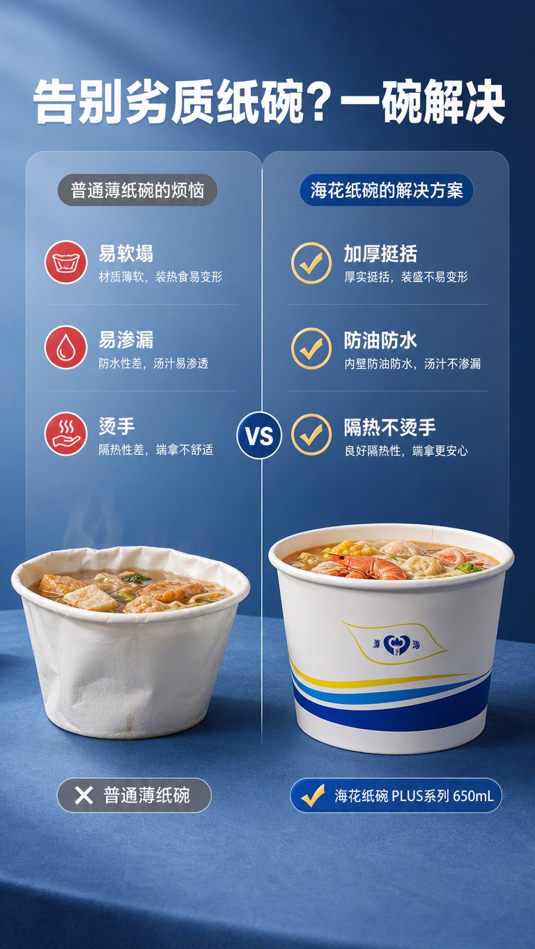 [商品] 使用【图1】海花纸碗 PLUS系列 650mL 一次… - 图片创意预览