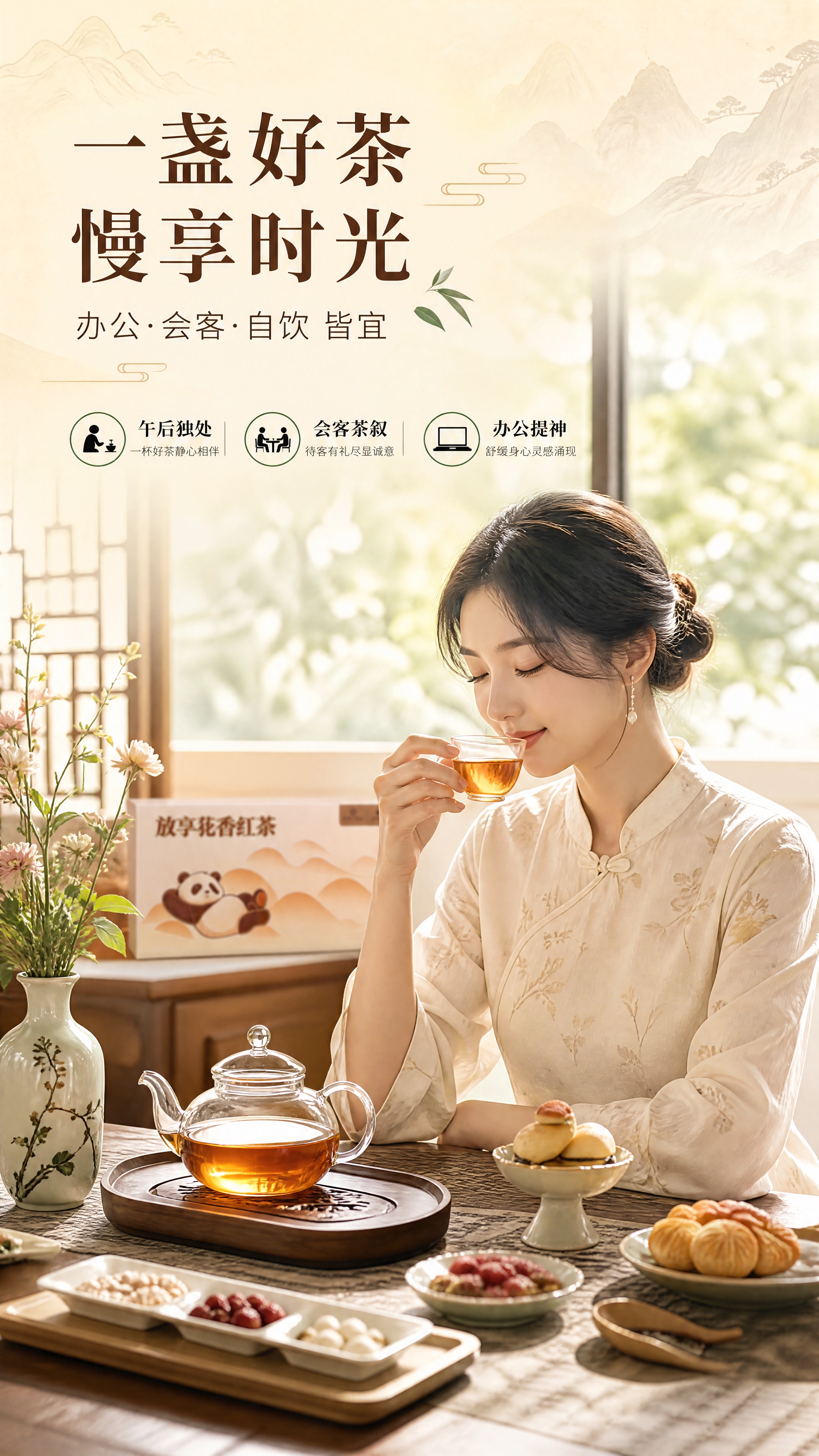 [商品] 使用【图1】中的工夫茶壶与放享花香红茶元素；保留茶壶… - 图片创意预览