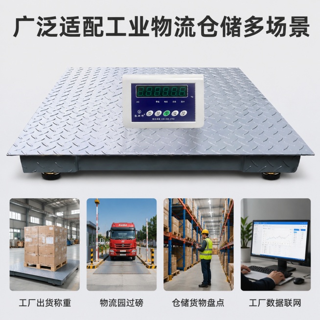 「图片1」，生成电商主图（6张），商品名称是网络通讯电子地磅秤，卖点是可以把重量发送到服务器，通过wifi和4G还有网口发送重量可以连接有485-modbus-tcp，485-modbus-RTU通讯预览效果