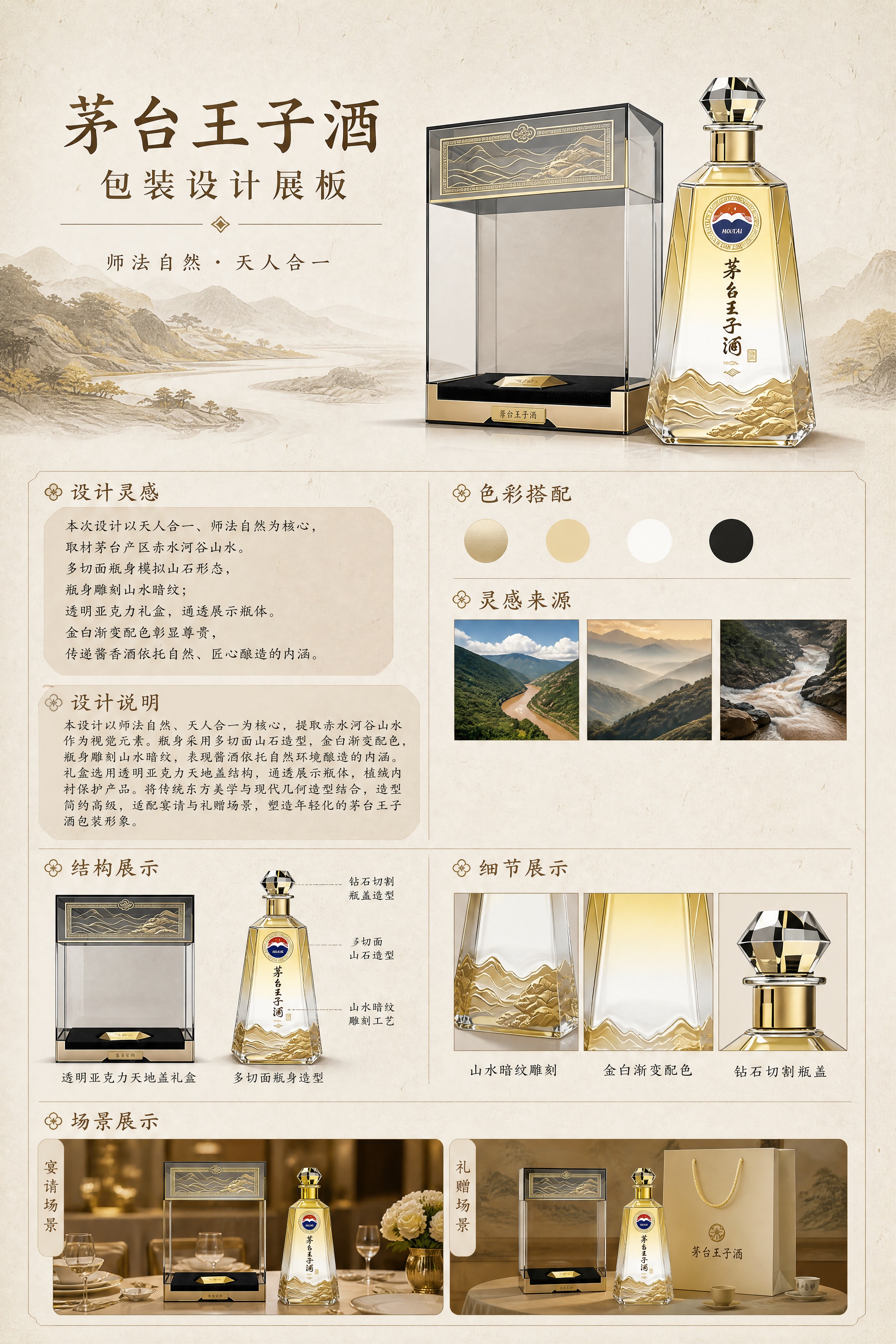 以第一张展板模板的A3竖版模块化版式和米白色纸张质感背景为版式… - 图片创意预览