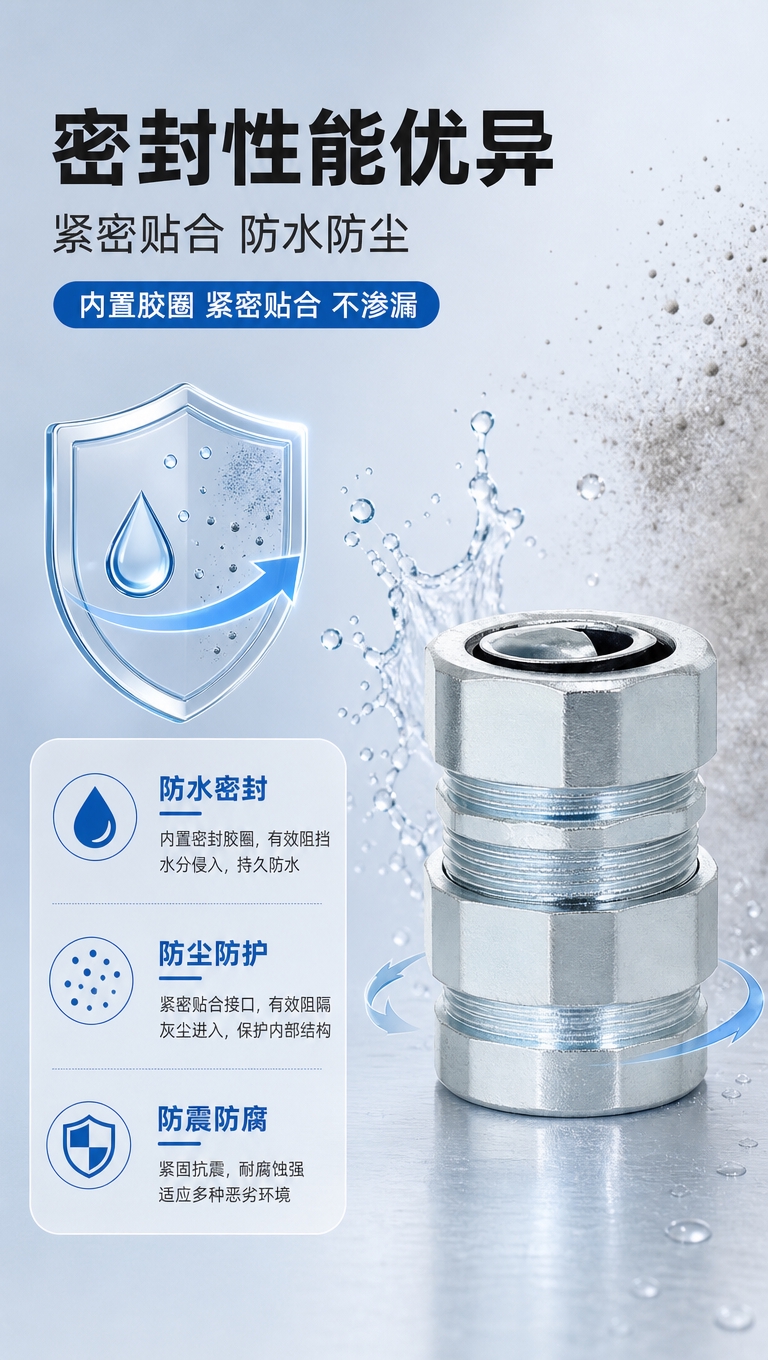 [商品] 使用【图1】镀锌六角自固接头；保留六角外形、螺纹结构… - 图片创意预览