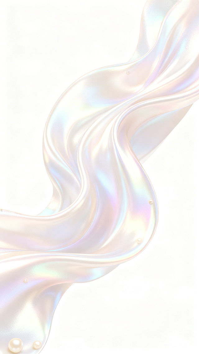 基于原图生成流畅飘逸的幻彩珍珠光泽丝绸，保持质感和风格