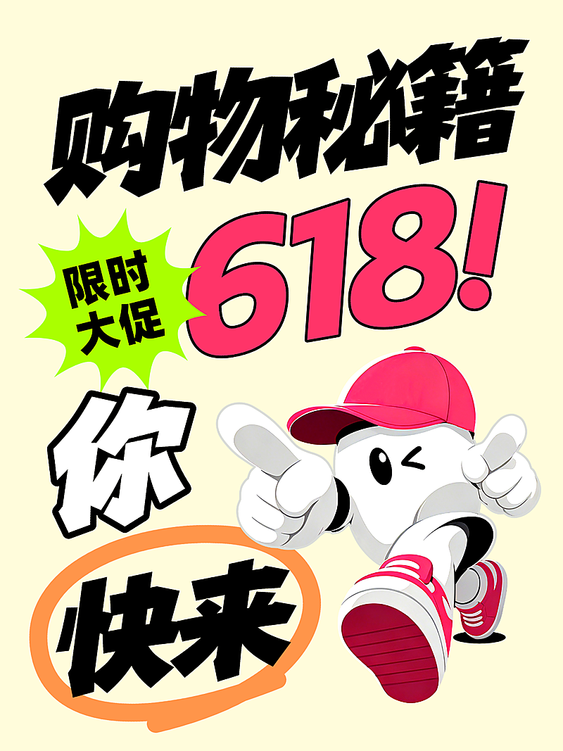 618折扣促销通用电商潮流小红书配图
