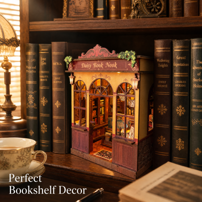 [Main Image 3] DIY Book Nook style matching display. Atmosphere: Retro literature home style, quiet预览效果