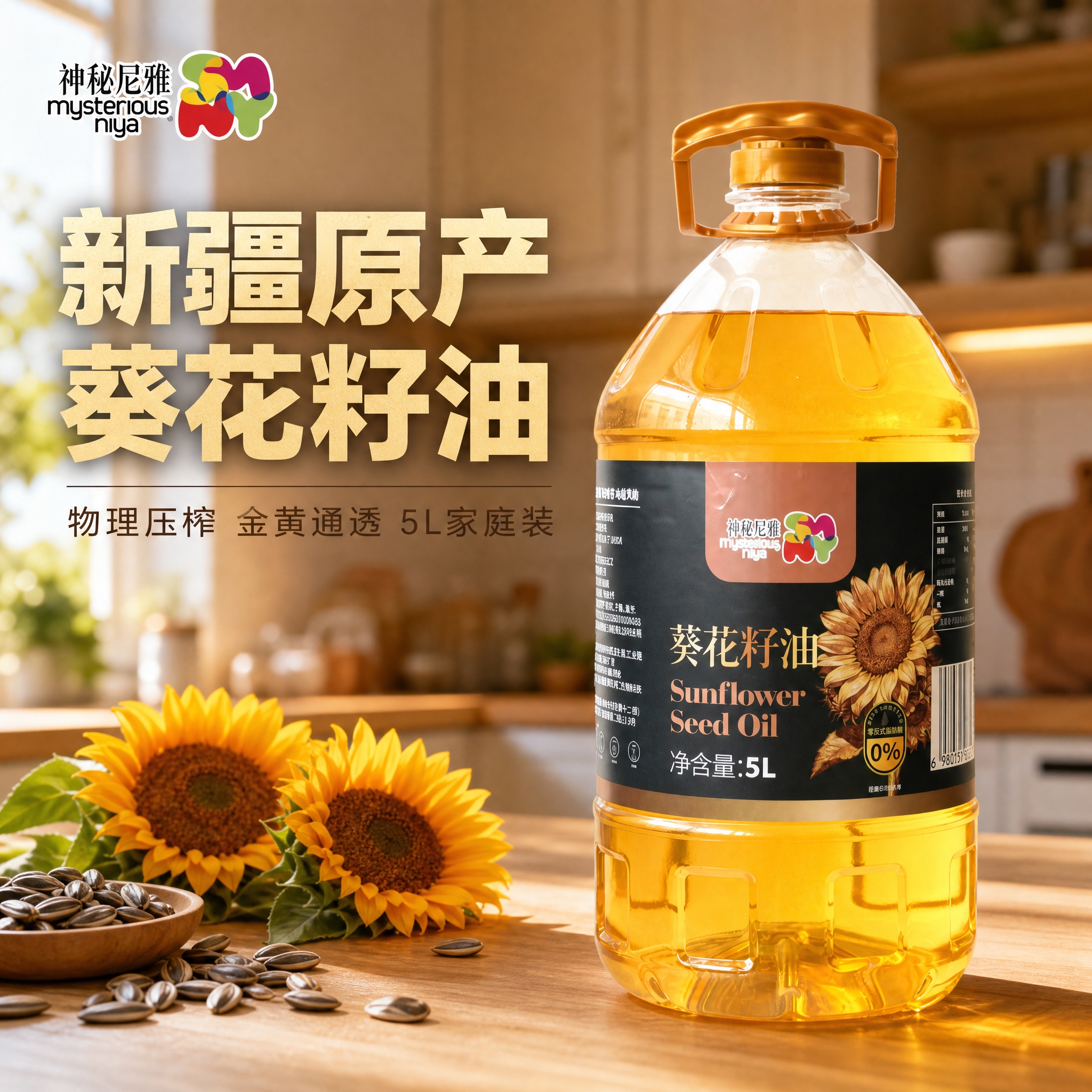 [主图-1] 首图点击率，突出新疆葵花籽油5L大桶家庭装的品质… - 图片创意预览