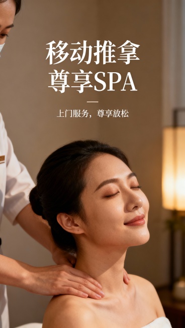 生成50张芳香精油套餐、移动推拿尊享SPA图片，图片可以加一些文字预览效果