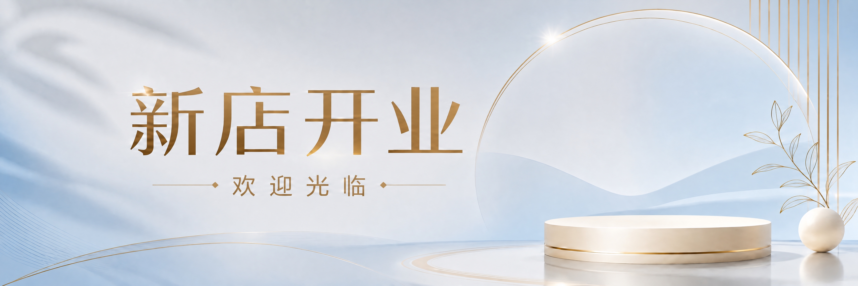 将这张电商新店横幅的背景颜色改为浅蓝色与浅灰色搭配：主背景以浅… - 图片创意预览