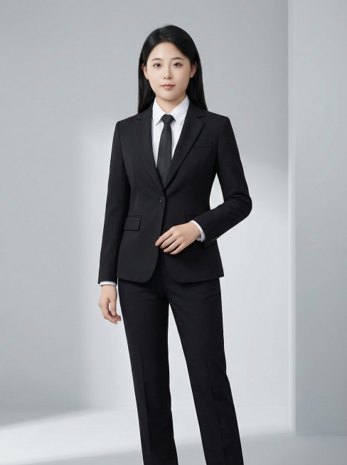 根据人物面部特征，生成全身职业照，风格要高级预览效果