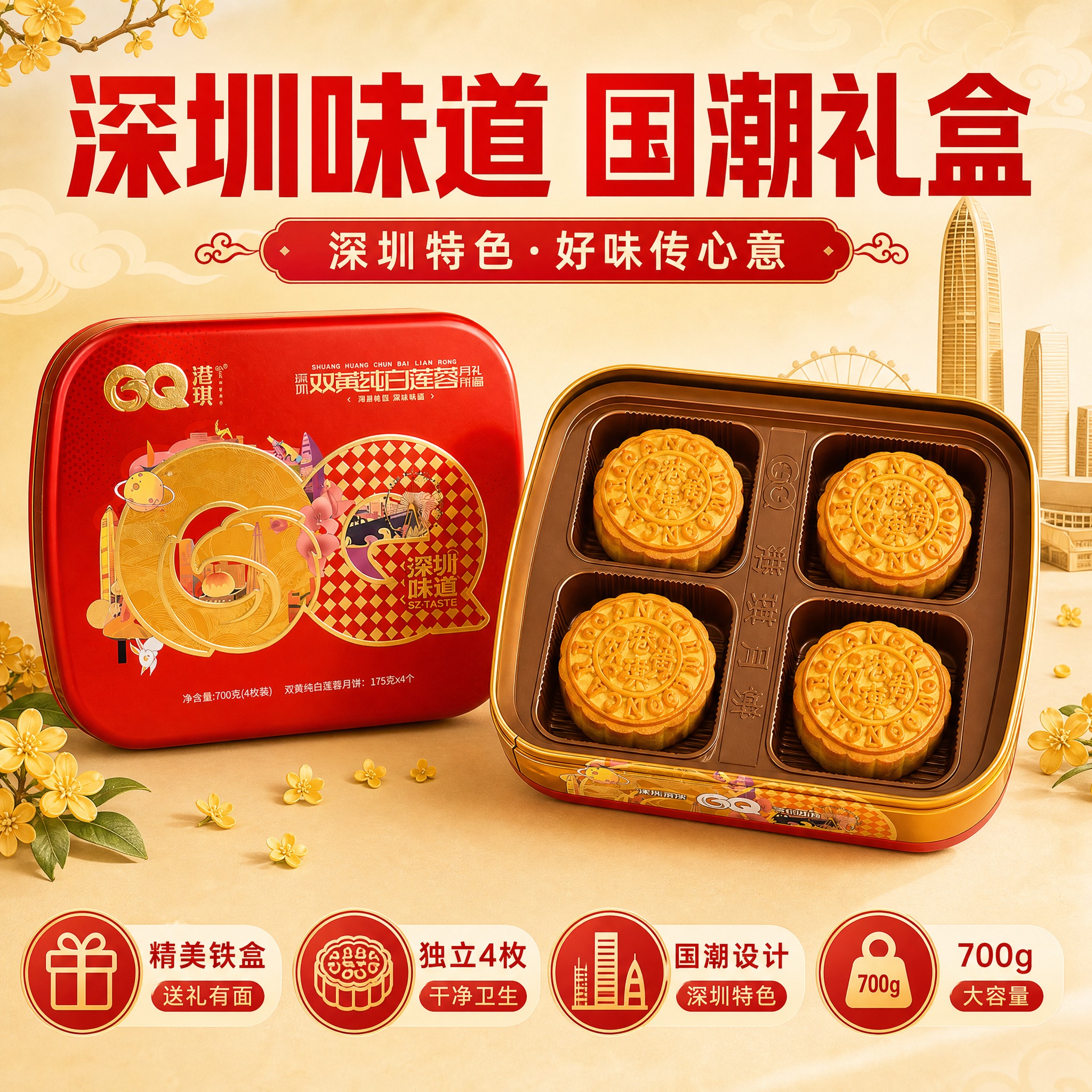 [主图-3] 礼盒细节与品质 深圳味道特色。 [统一基调] 拼… - 图片创意预览