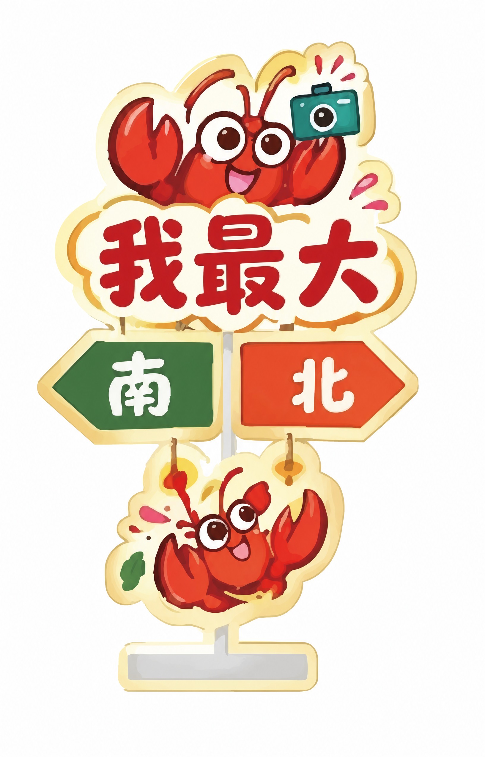 参考这张打卡点立牌插画重新生成画面，版式与风格保持一致：顶部一… - 图片创意预览