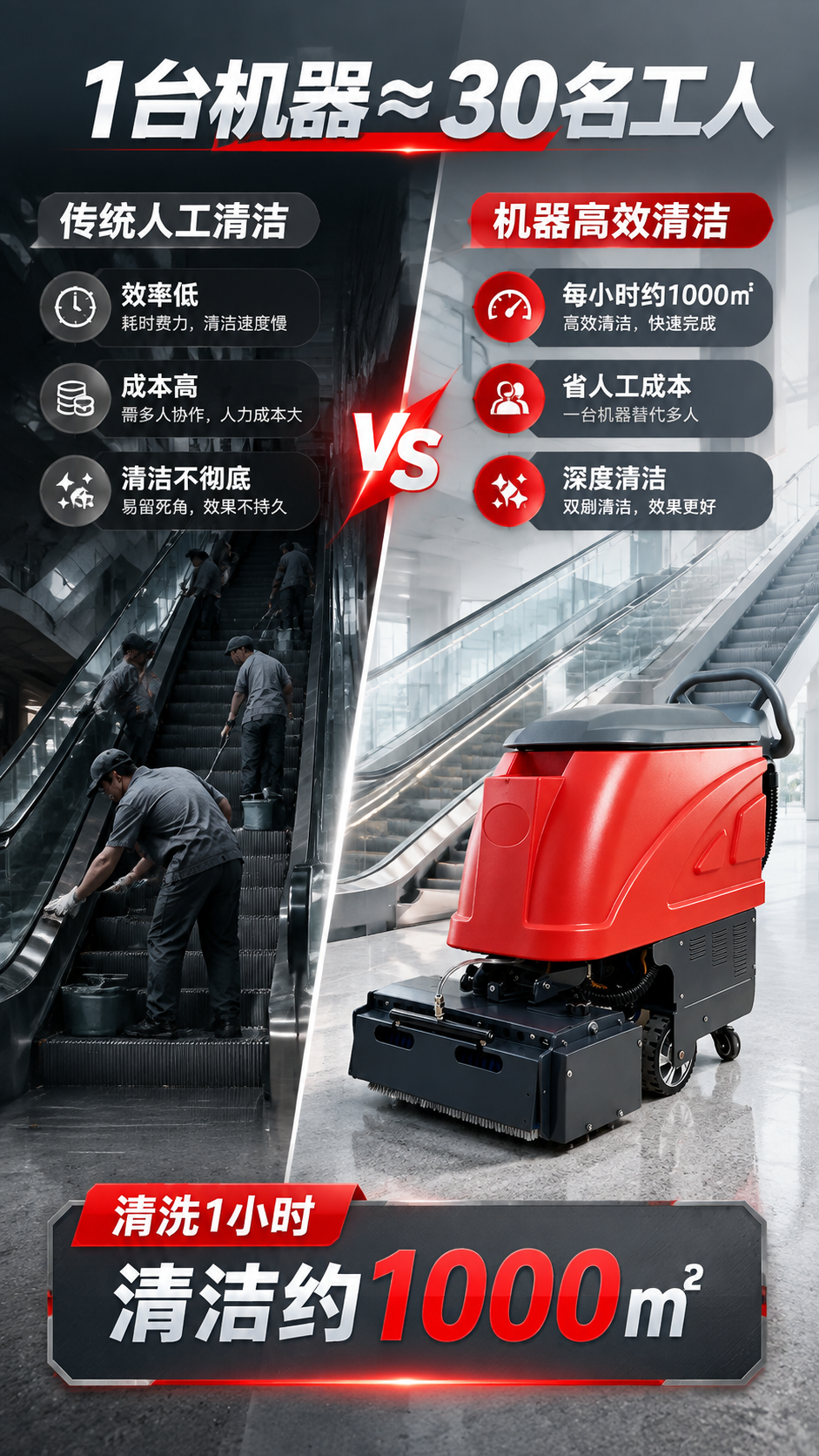 [商品] 使用【图4】自动扶梯清洗机斜侧视图；保留红灰黑配色、… - 图片创意预览