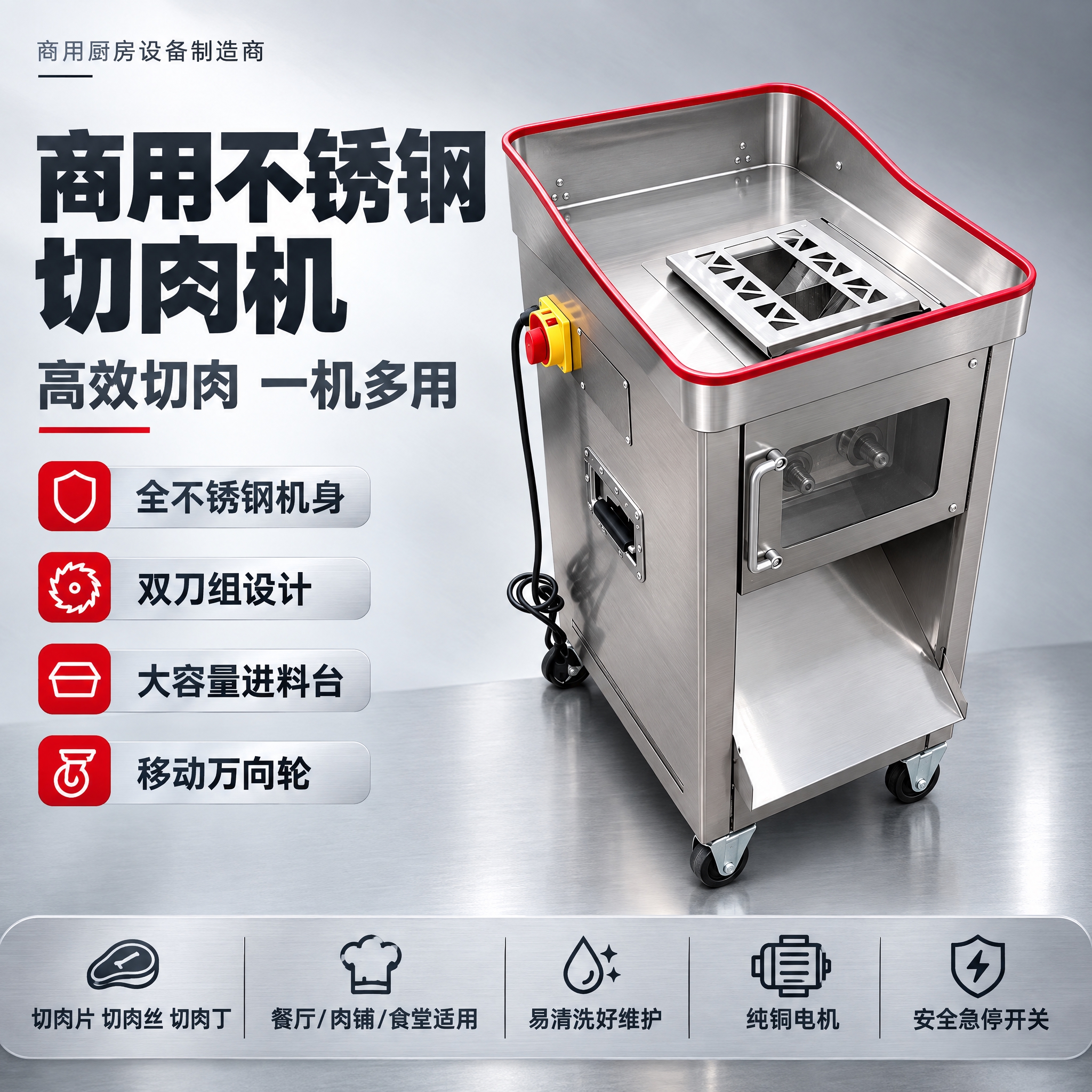 [主图-1] 商用不锈钢切肉机 首图点击率海报 突出专业商用品… - 图片创意预览