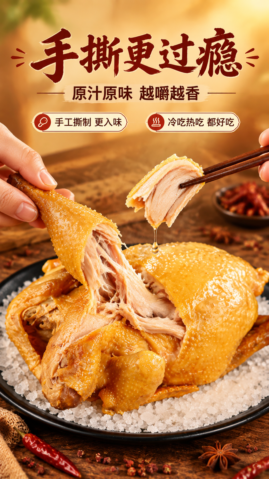 [商品] 使用【图1】广东风味盐焗鸡；保留金黄盐焗色泽、鸡皮纹… - 图片创意预览