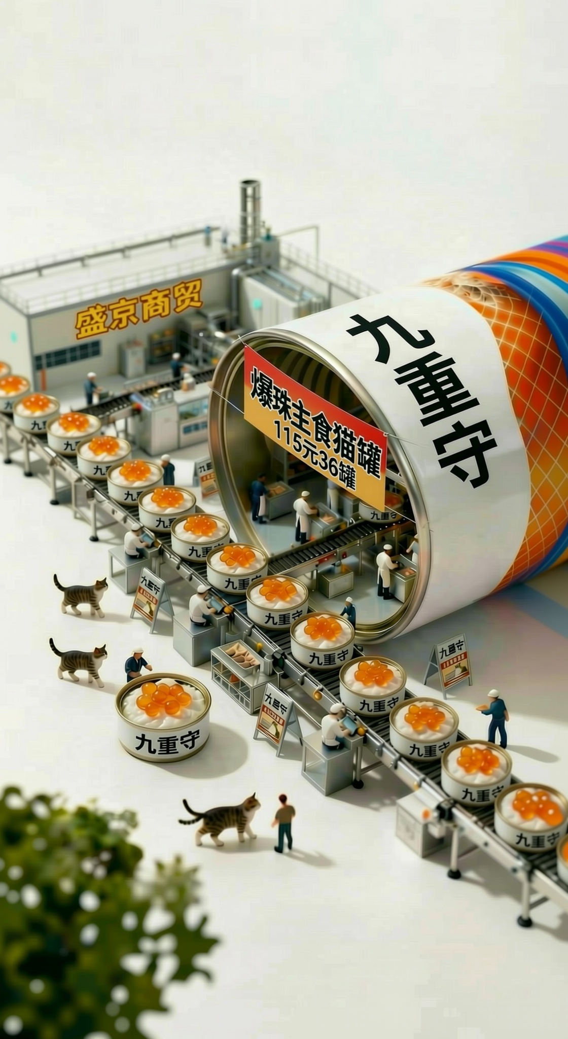 继续修改大罐体横幅为爆珠主食猫罐115元36罐 - 图片创意预览
