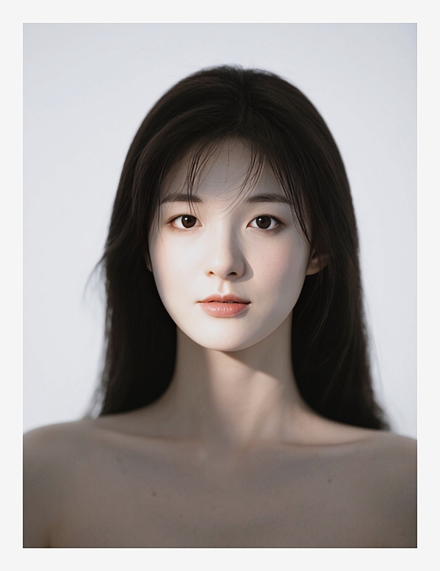 一个女生，韩版造型，类似韩国女明星，无刘海、气质佳，青春靓丽