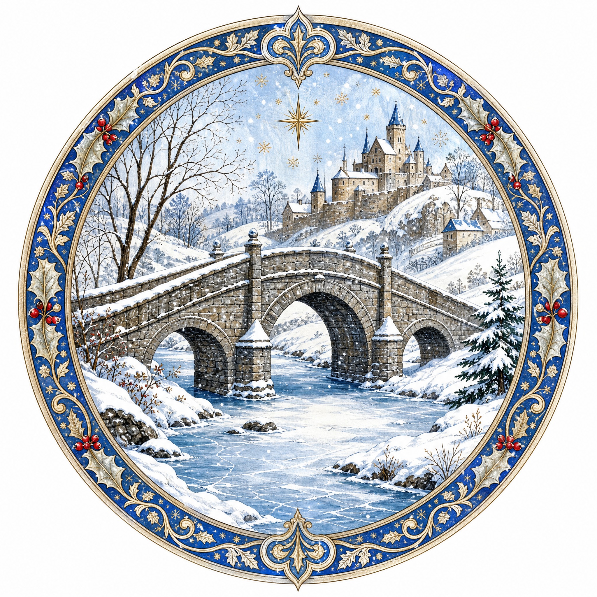 Christmas sticker, medieval ill… - 图片创意预览