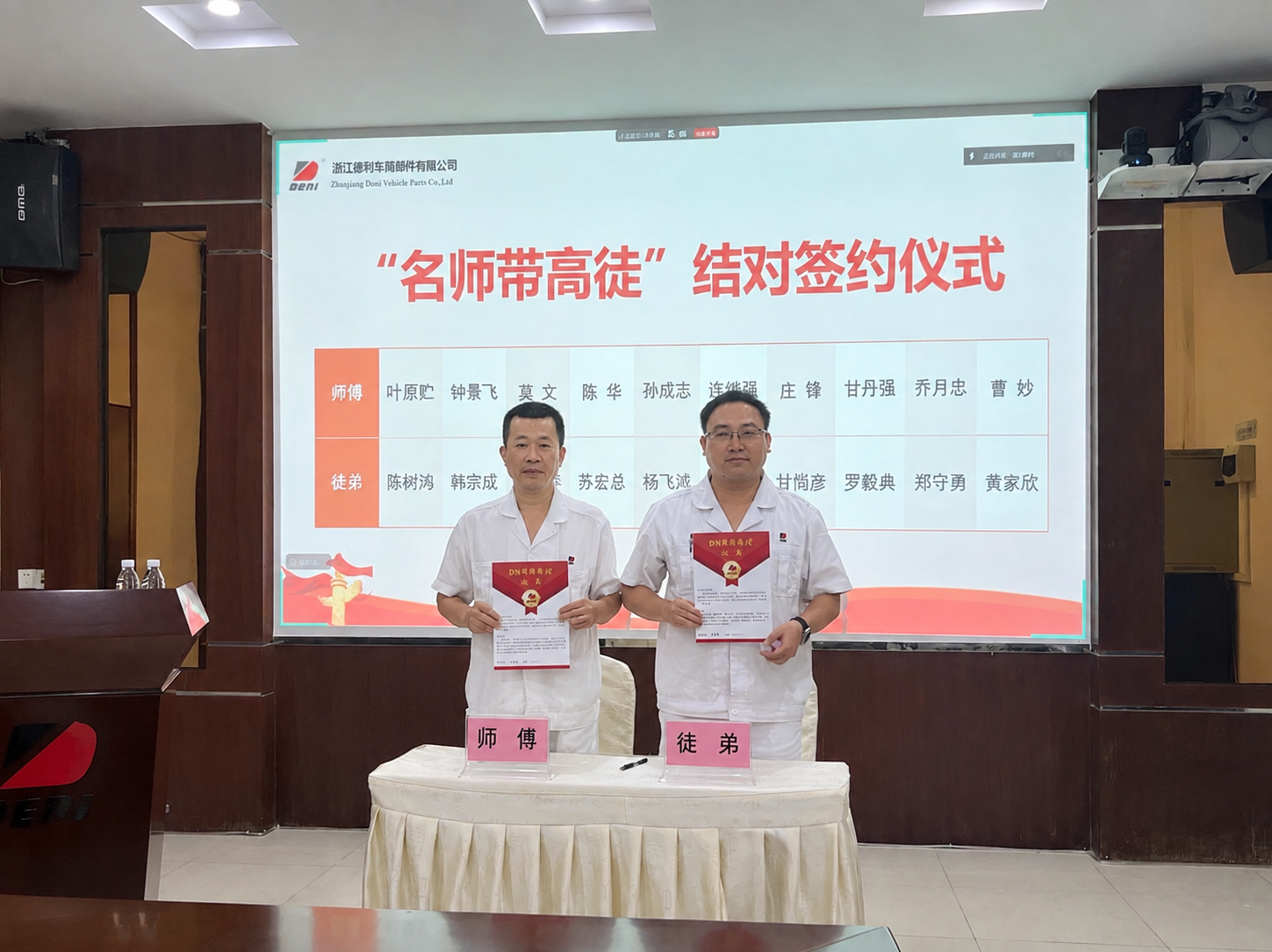 去除两位人物脸上的红色投影仪光影，恢复自然肤色，保持人物五官、… - 图片创意预览