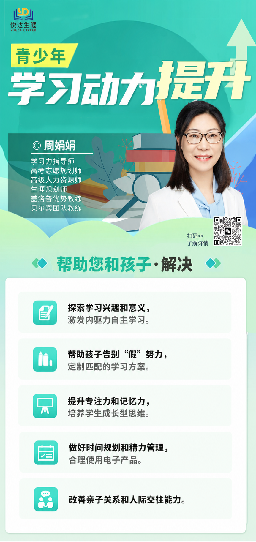 将第二张海报中周老师的人脸自然替换到第一张海报的人物脸部位置，… - 图片创意预览
