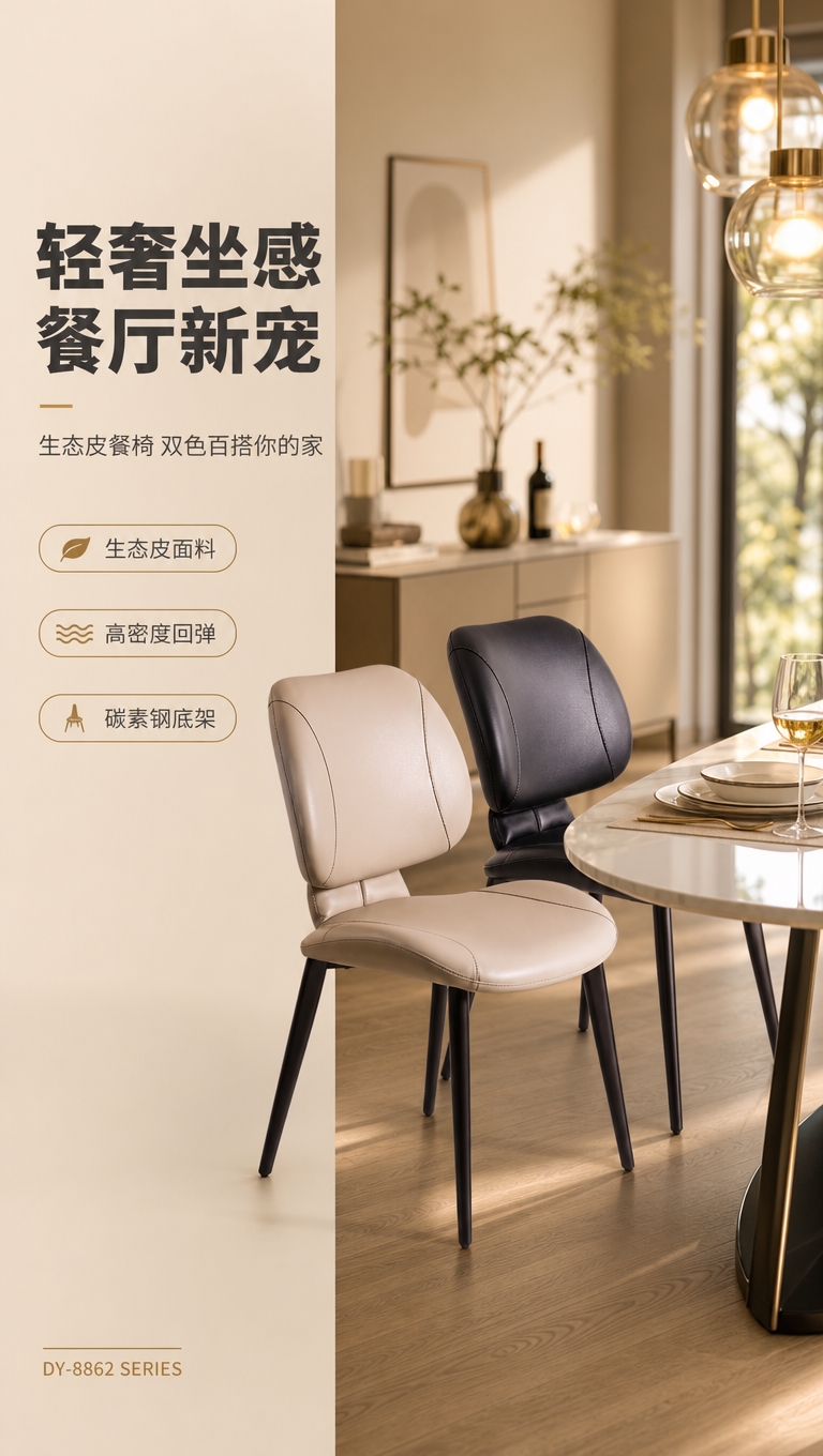 [商品] 使用【图1】DY-8862餐椅双款式，左侧为DY-8… - 图片创意预览