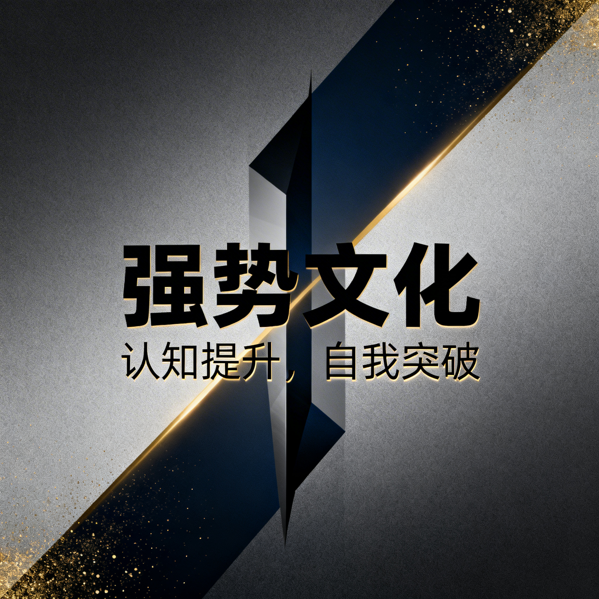 付费社群头图，主标题“强势文化”，副标题“认知提升，自我突破”… - 图片创意预览