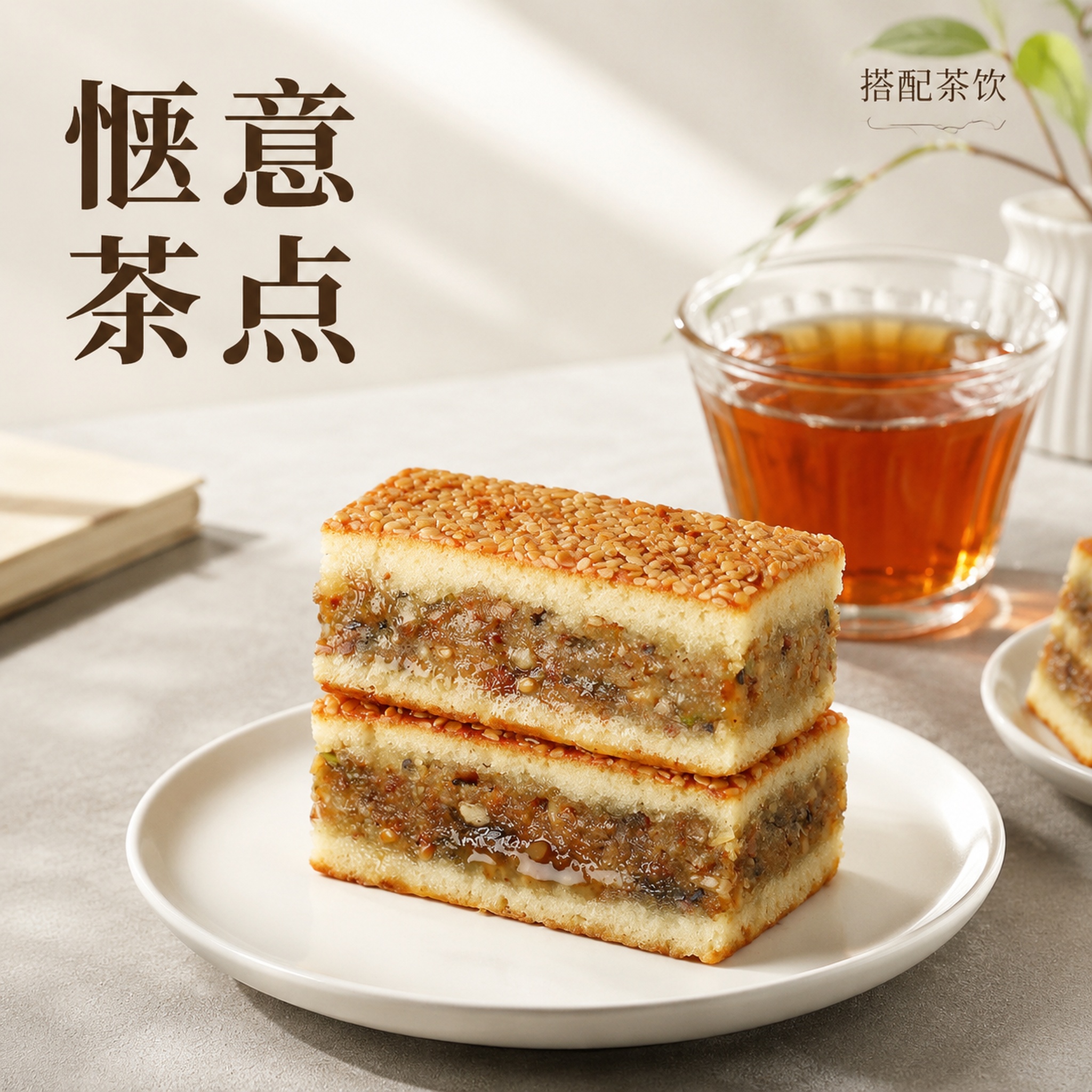 [主图-14] 三层五宝糕突出适合茶点卖点。 [氛围风格] 闲… - 图片创意预览