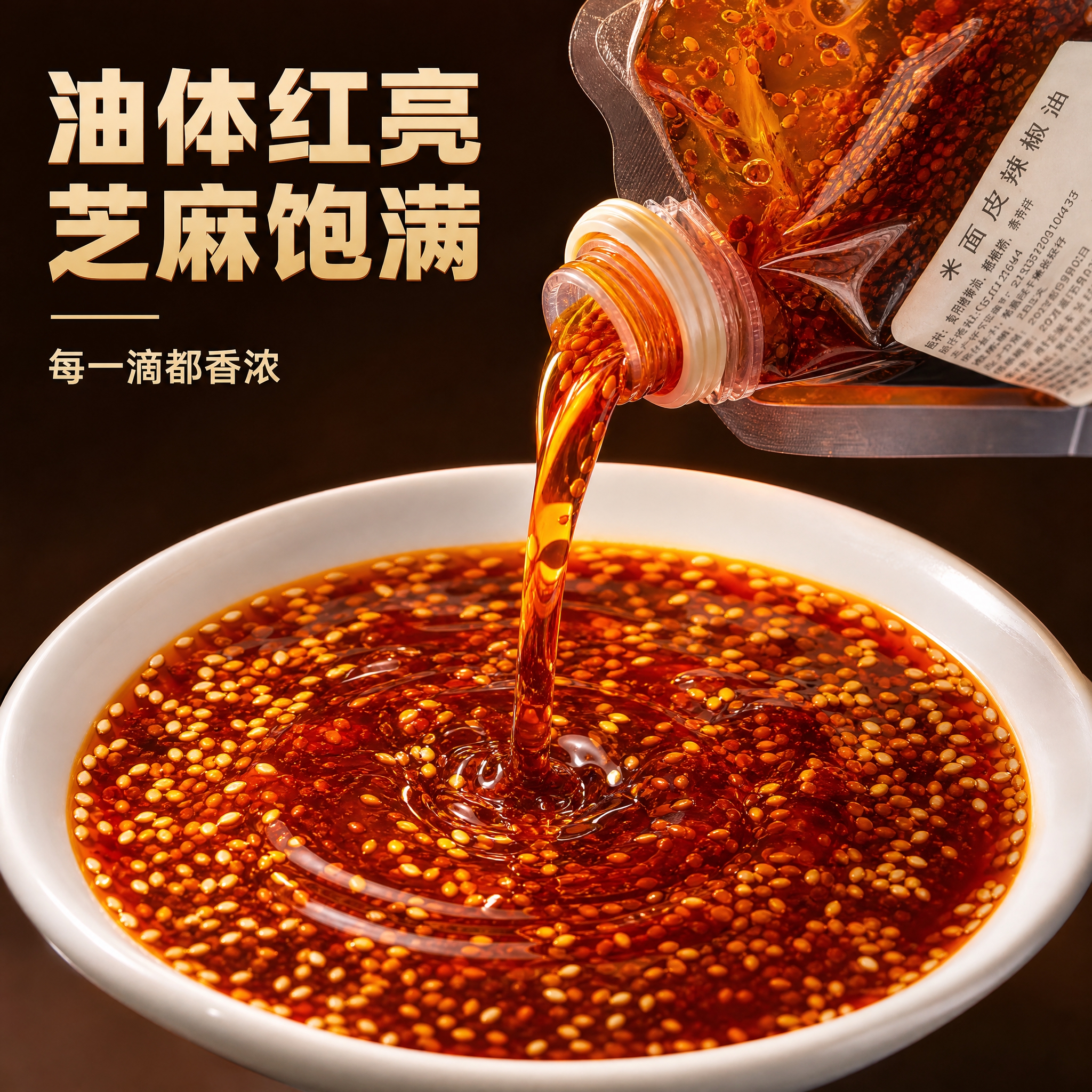 [主图-3] 细节微距展示，突出油体质感与芝麻饱满度。 [统一… - 图片创意预览