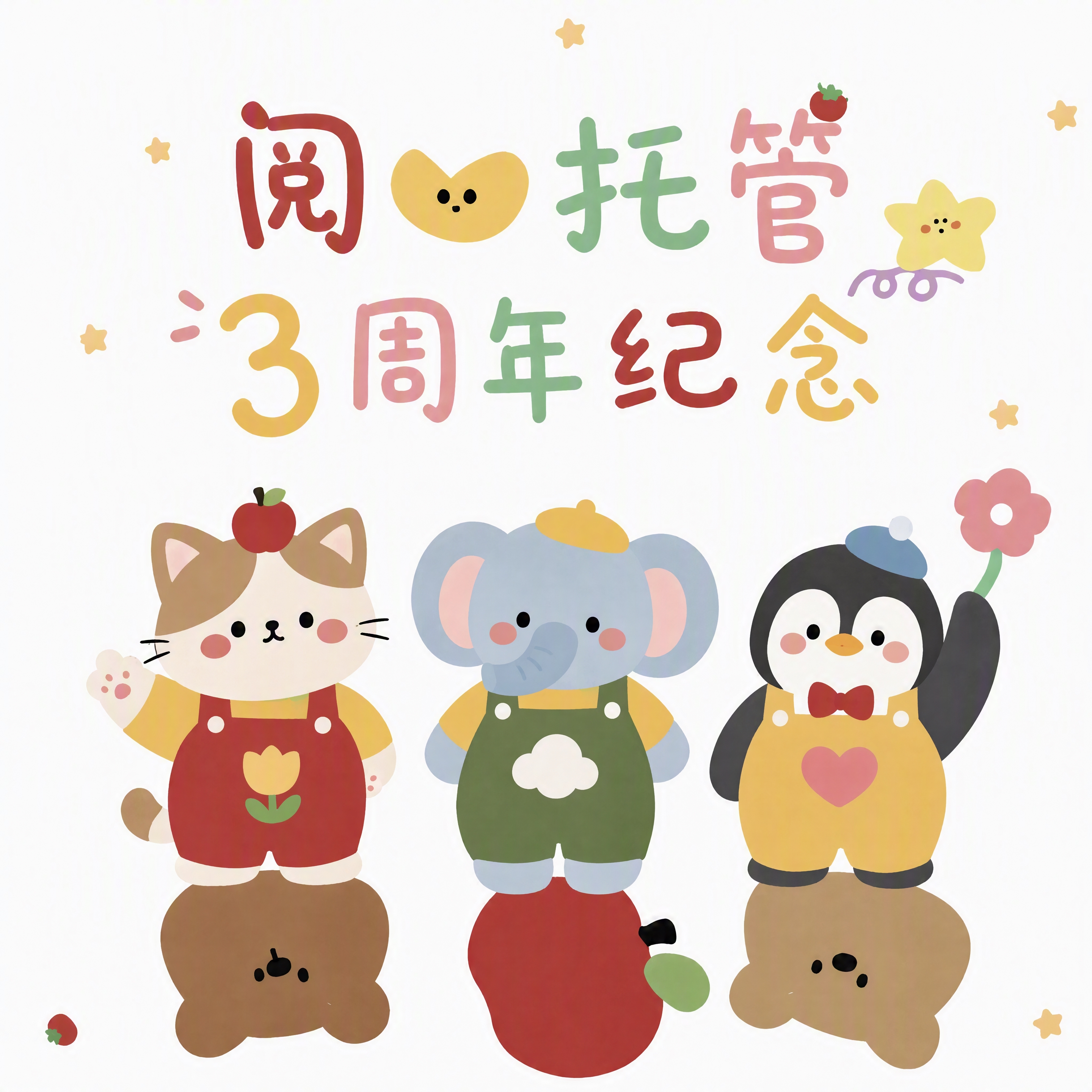 保持完全相同的扁平可爱插画风格、构图布局、色彩风格和清晰度，上… - 图片创意预览