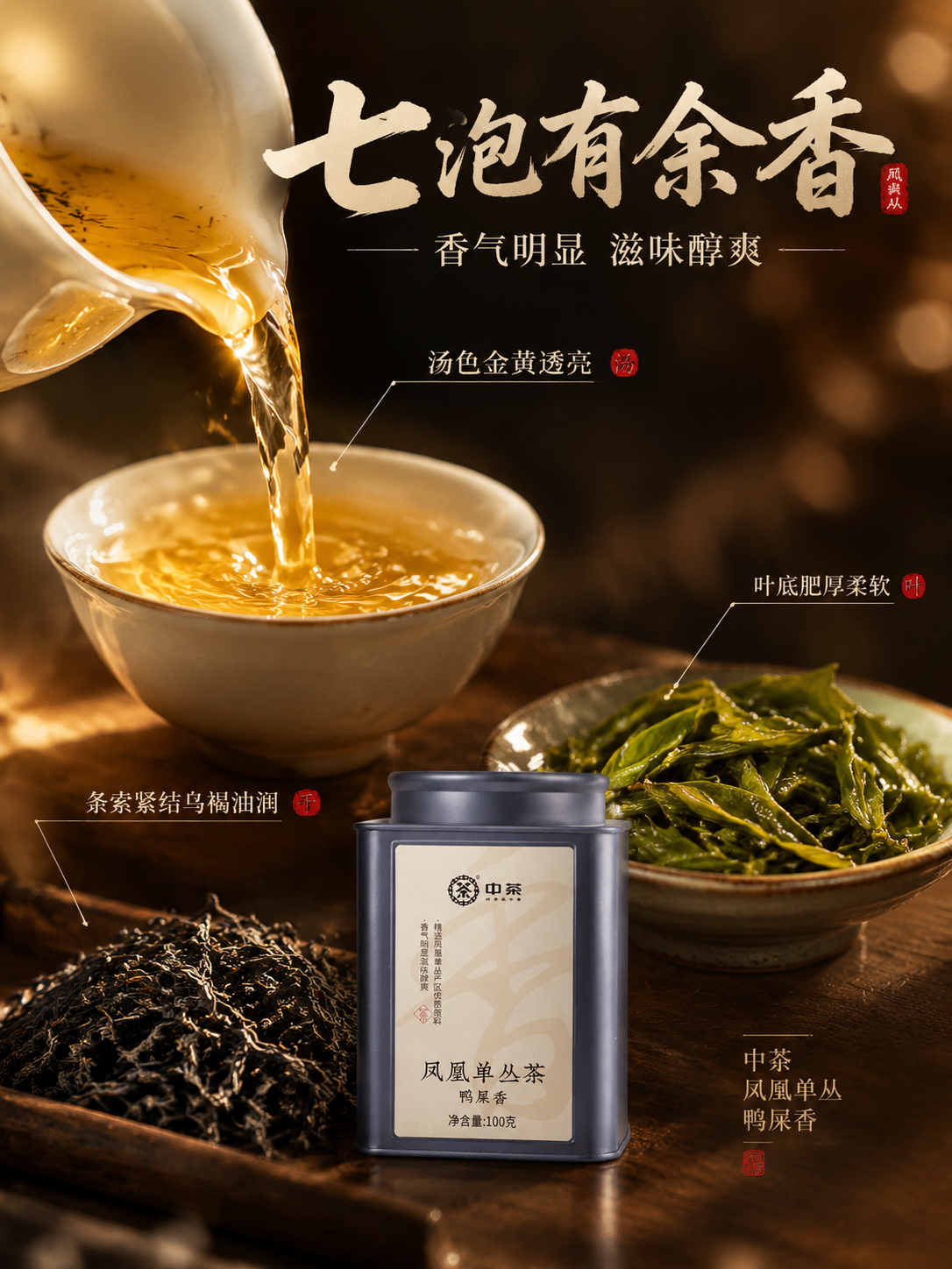 [主图-3 3:4] 茶汤细节 干茶叶底 微距种草 竖版 [统… - 图片创意预览