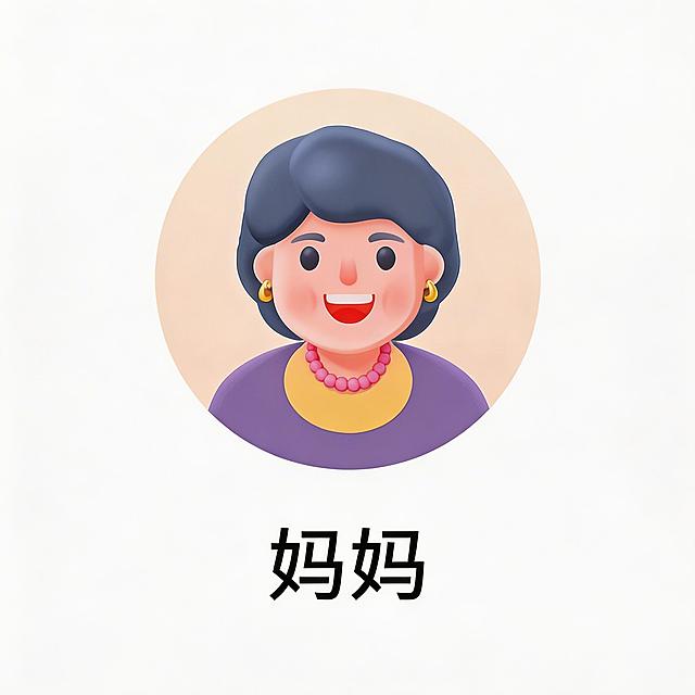 裁剪出图片中右上角的妈妈头像，保留圆形边框