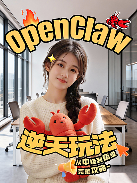 OpenClaw龙虾玩法话题讨论小红书封面
