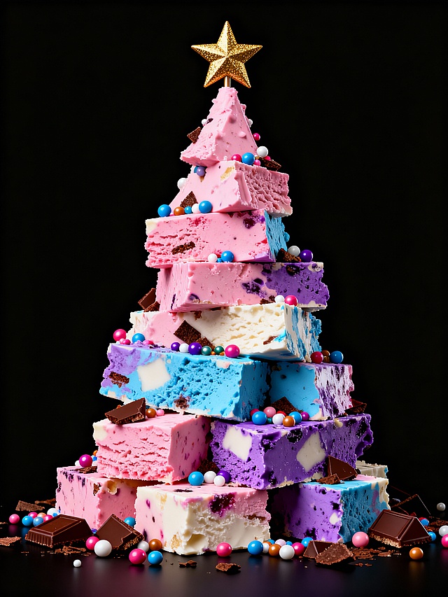 厚切炒酸奶做圣诞树